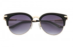 Kristian Olsen Sonnenbrille graue Gläser, Rahmen gold, schwarz