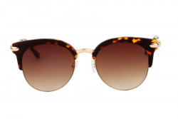 Kristian Olsen Sonnenbrille braune Gläser, Rahmen braun, gold, Horn-Optik