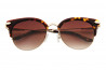 Kristian Olsen Sonnenbrille braune Gläser, Rahmen braun, gold, Horn-Optik