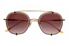 Kristian Olsen Sonnenbrille braune Gläser, Rahmen Edelstahl gold