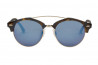 Kristian Olsen Sonnenbrille blaue, verspiegelte Gläser, Rahmen braun, gold, Horn-Optik