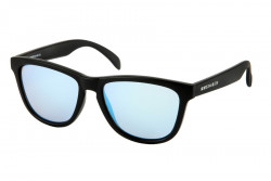 Kristian Olsen Sonnenbrille blaue, verspiegelte Gläser polarisiert, Rahmen TR90 schwarz